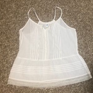 White lace tank top